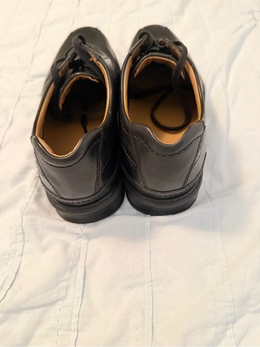 Clarks Black Leather Lace-Up Oxford Shoes